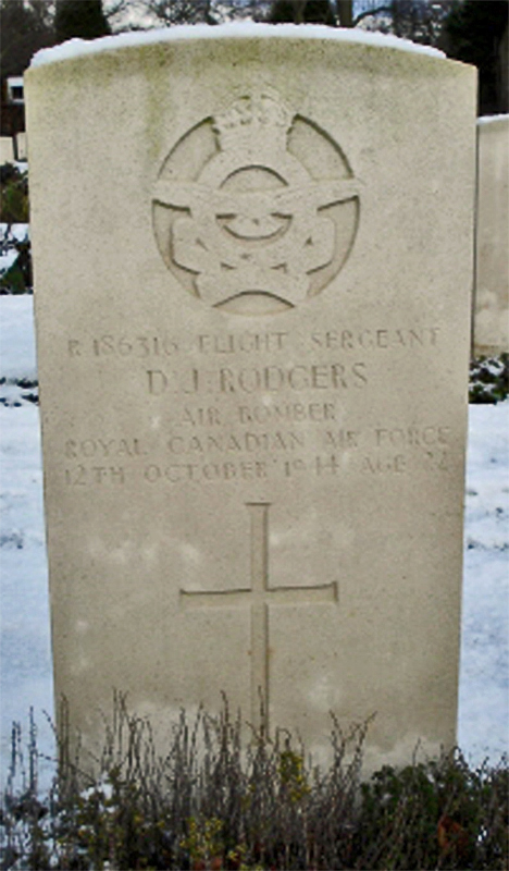 F/Sgt Donald James Rodgers<br /><br /><br />died on active duty - October 12th, 1944